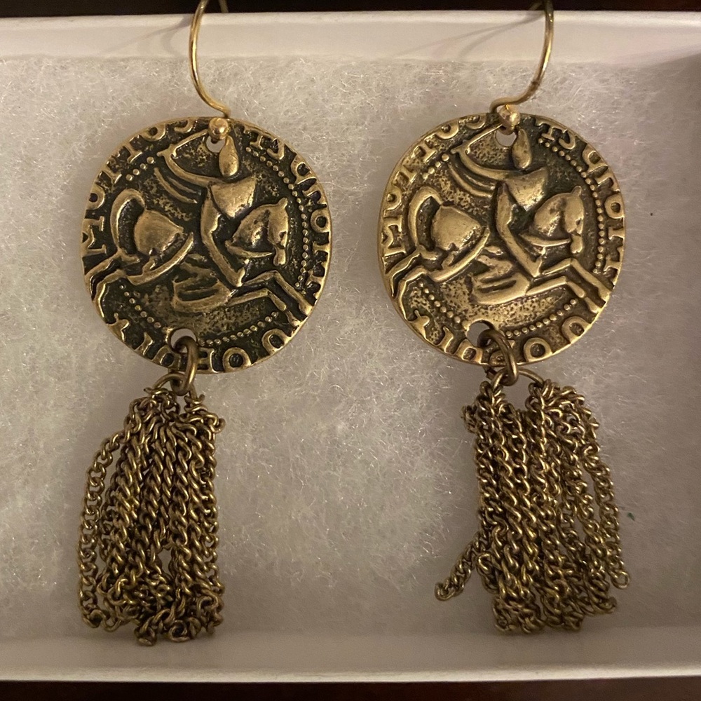 Silpada Gold Coin Earrings